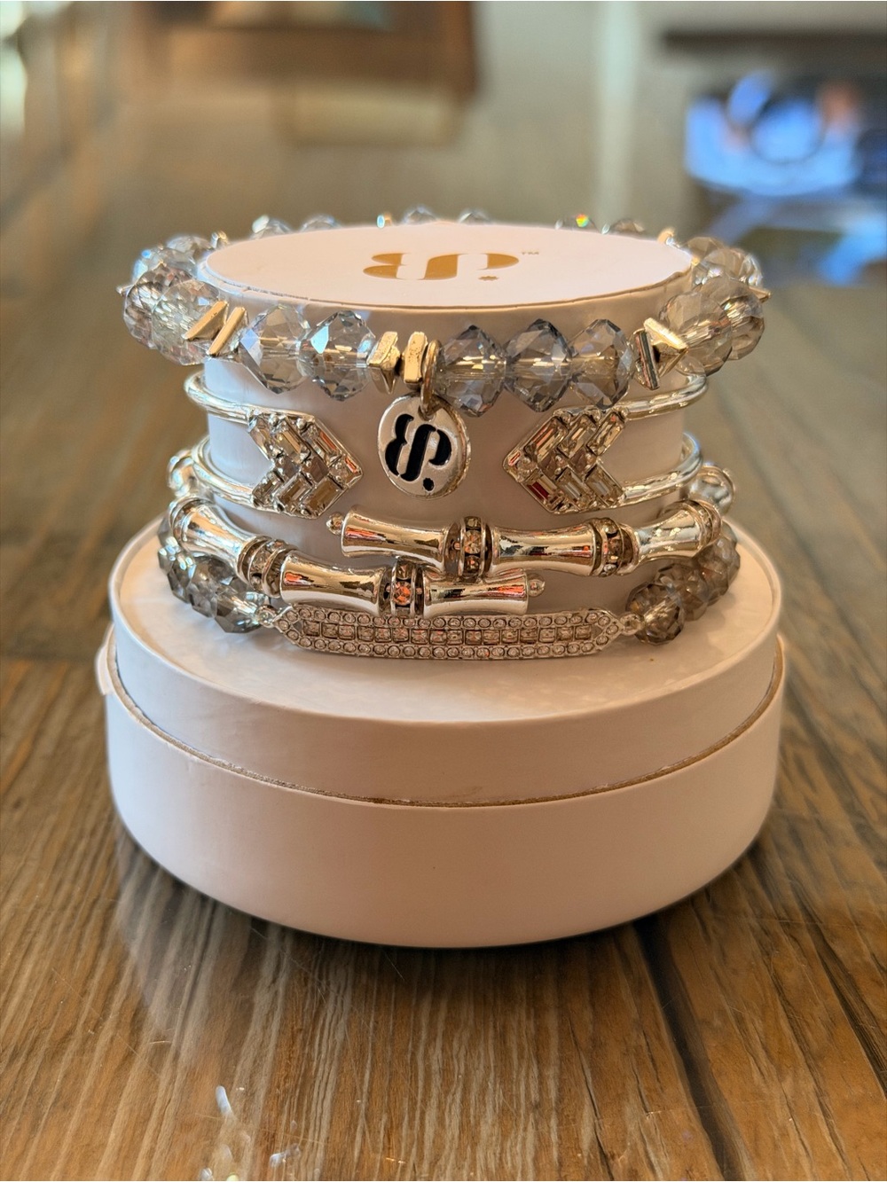Bomb Party Bracelets! Personally Curated Crystal and Silver-Tone Stack
